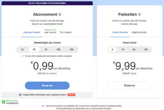 Depositphotos prijzen