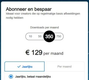 Shutterstock-abonneer 350