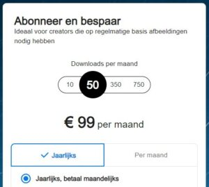 Shutterstock-abonneer 50