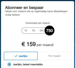 Shutterstock-abonneer 750