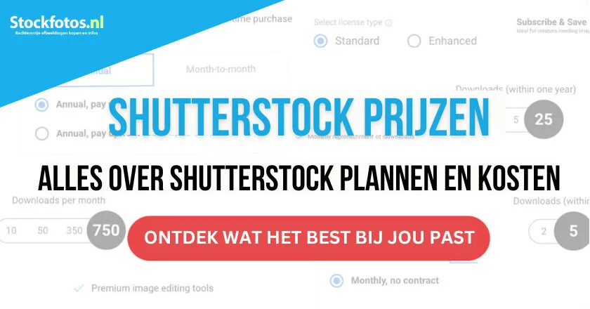 Shutterstock prijzen - alles wat je daarover moet weten! 1 Shutterstock plannen en kosten