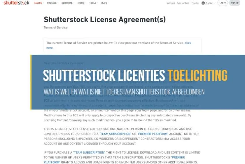 Shutterstock licenties: Wat mag wel en wat mag niet 1 Shutterstock licenties: Wat mag wel en wat mag niet