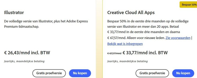 Adobe-Illustrator-Prijzen