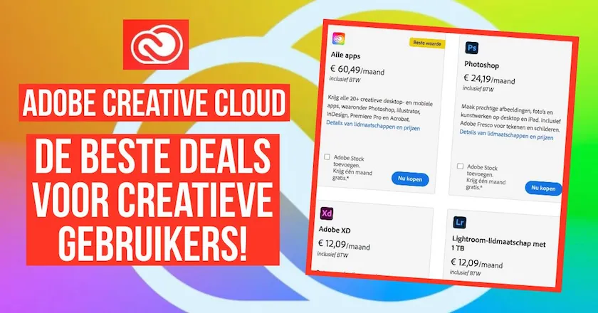 Adobe Creative Cloud aanbiedingen