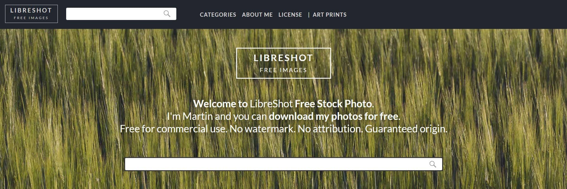 libreshot.com homepage