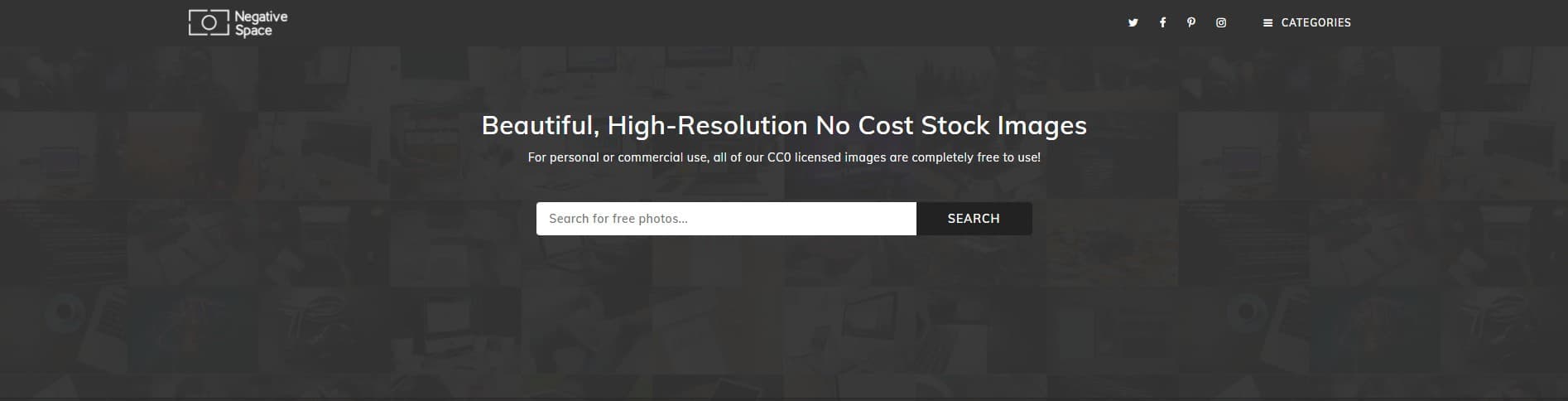 negativespace.co homepage