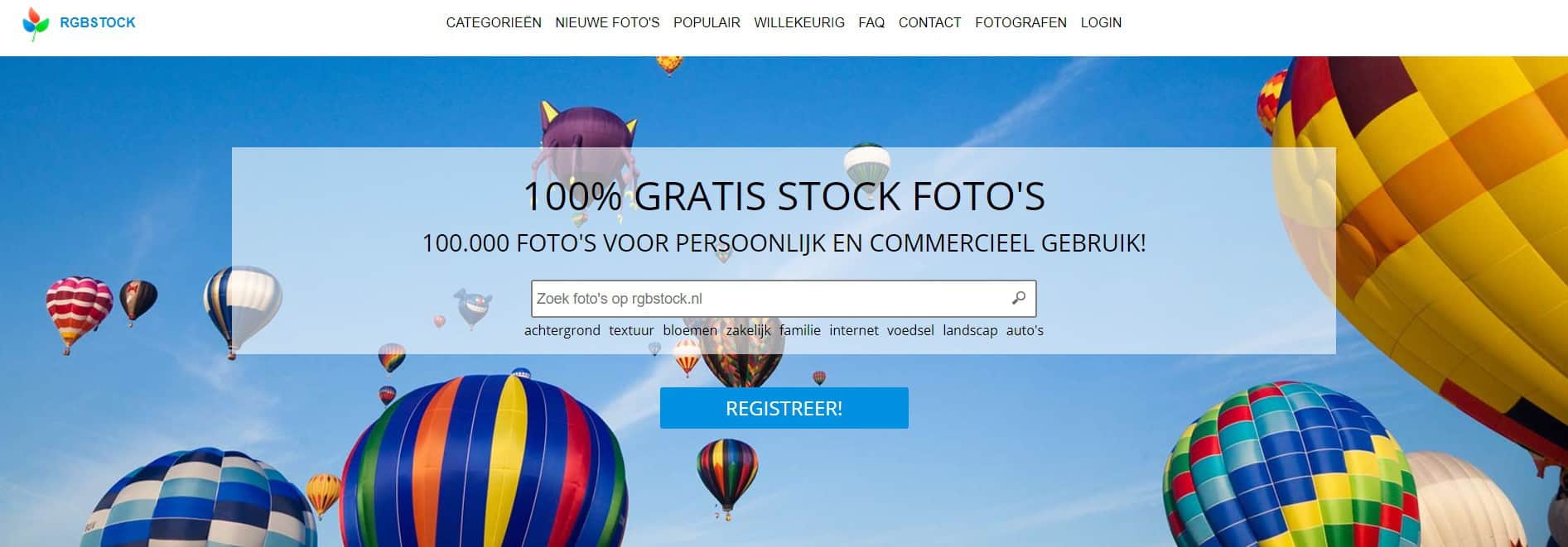 www.rgbstock.nl homepage