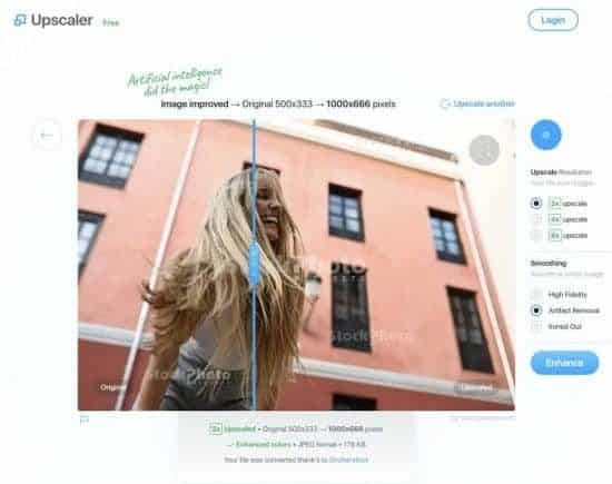 Stockphotos Upscaler Example