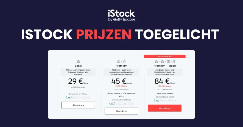 Prijslijst van iStock