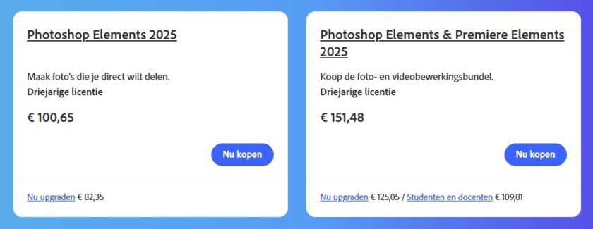 Adobe korting: de beste aanbiedingen voor Adobe Creative Cloud apps 11 Photoshop elements en premiere elements prijzen