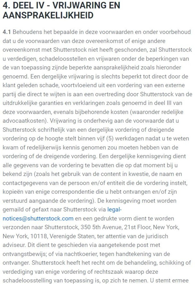 Vrijwaring en aansprakelijkheid 1