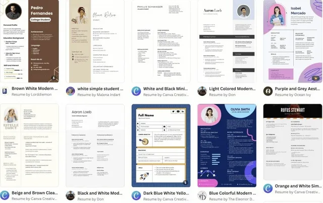 canva-resumes-templates