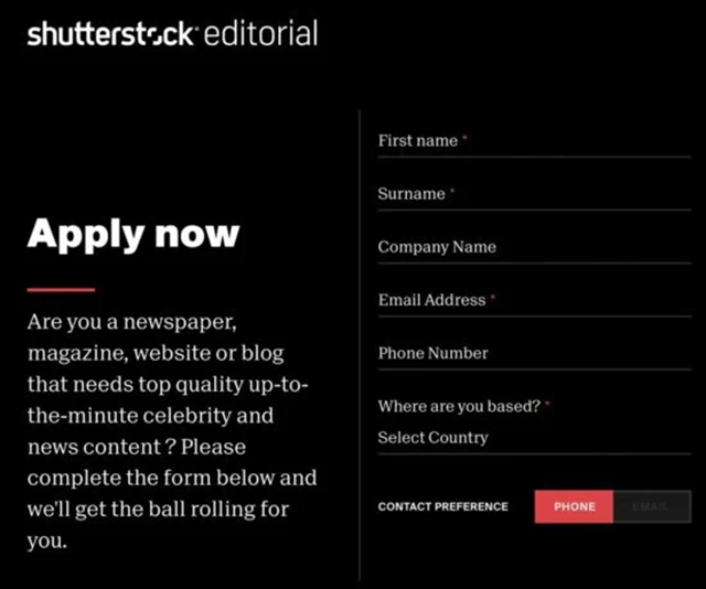Shutterstock redactionele abonnementen op de nieuwe website Shutterstock Editorial 5 shutterstock-editorial-registrat