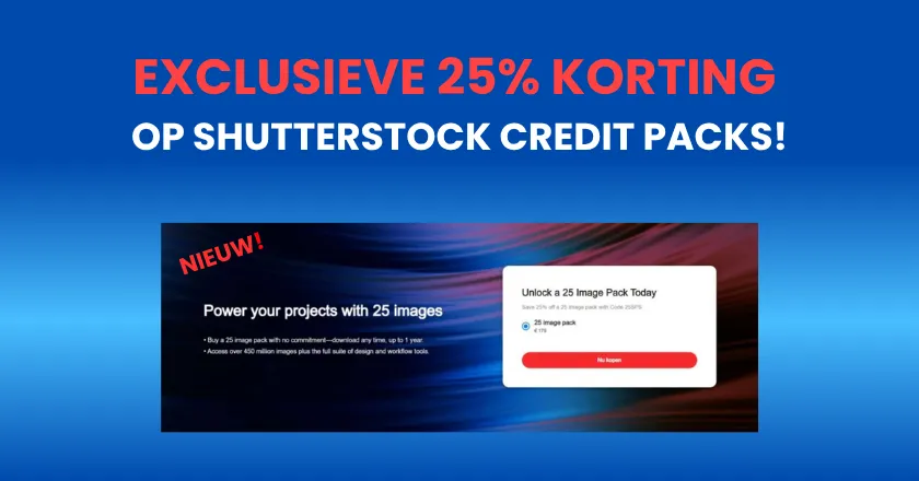 Shutterstock exclusieve 25 % korting