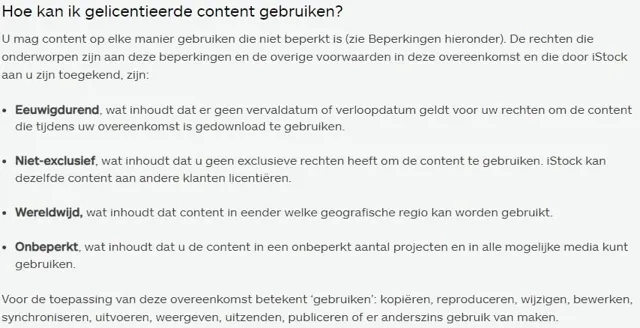 istock-licentie gebruikt