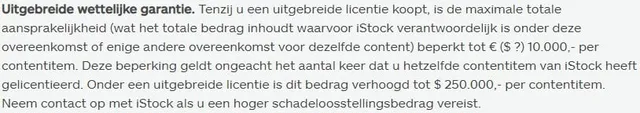istock-licentie schadevergoedingsbeleid bis