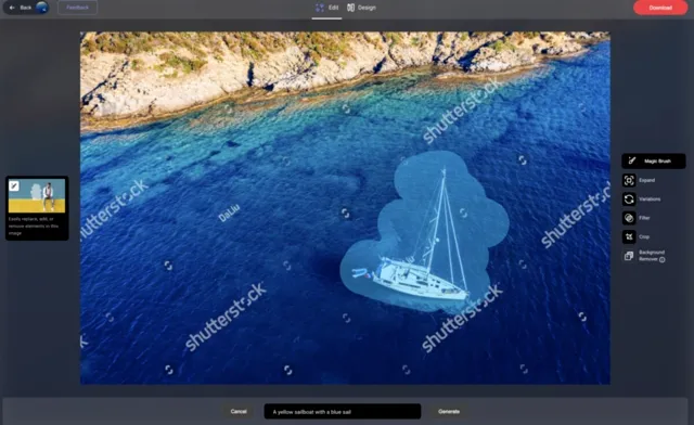 shutterstock ai magische penseel selecteren