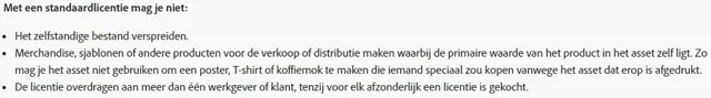 Adobe Stock licentie: veelgestelde vragen, voorwaarden, prijzen en meer 13 adobe stock standaard licentie beperkingen