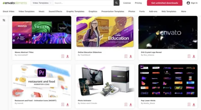 envato-videosjablonen