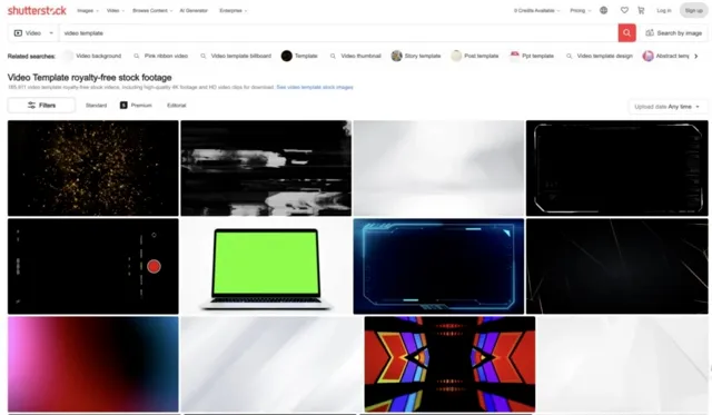 shutterstock-videosjablonen