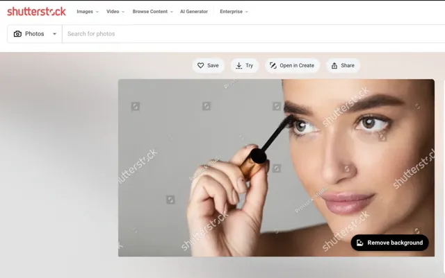 Shutterstock bewerkingstools geval 1 foto zoeken