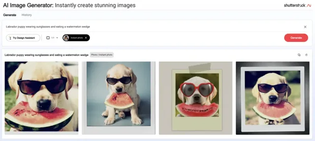 Shutterstock-bewerkingstools geval 3 beeldgeneratie