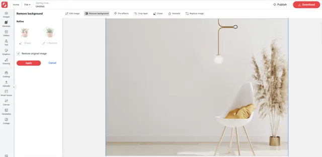 Shutterstock AI Preshot Niet-native foto achtergrondverwijdering geval 3