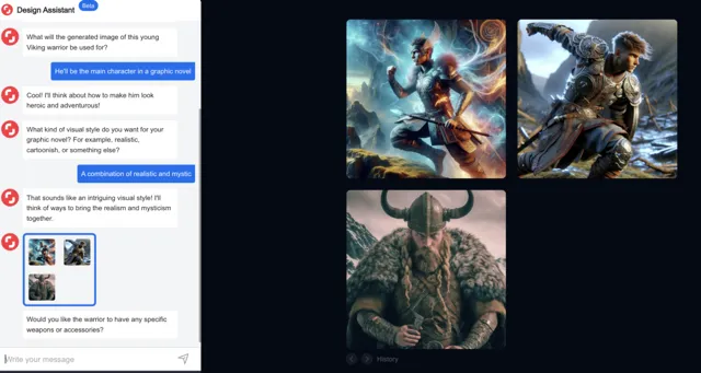 Shutterstock AI-ontwerpassistent chat eerste beeldgeneratie