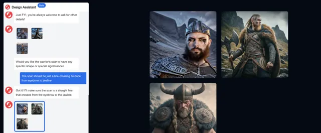 Shutterstock AI-ontwerpassistent chat laatste afbeelding genereren