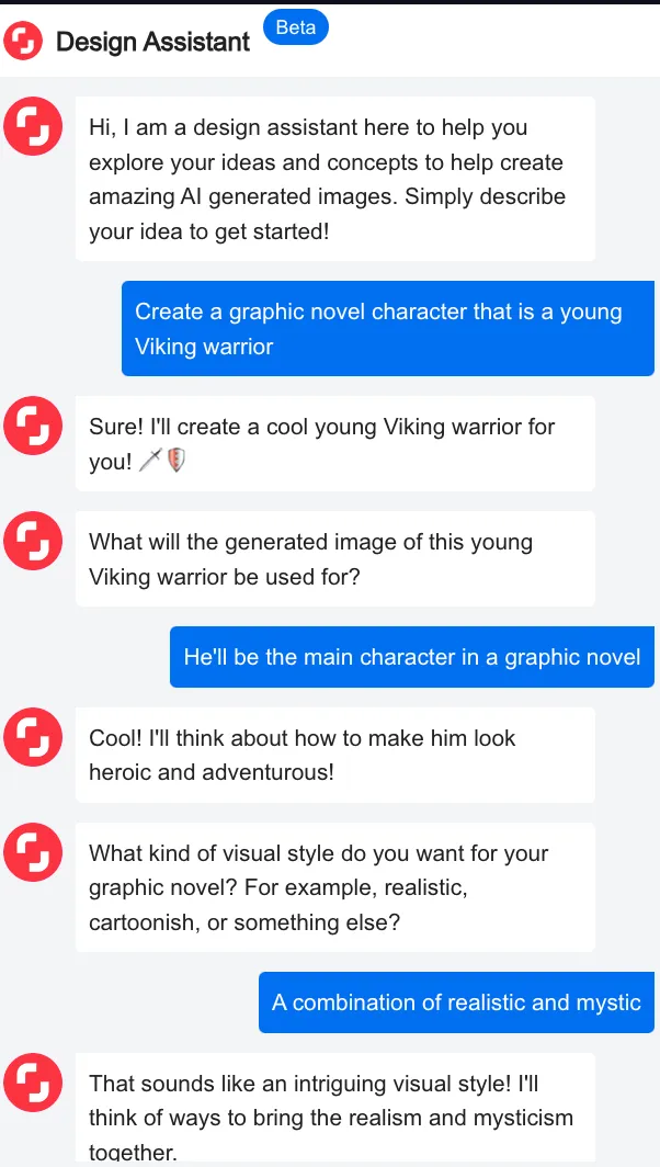 Shutterstock AI-ontwerpassistent chat