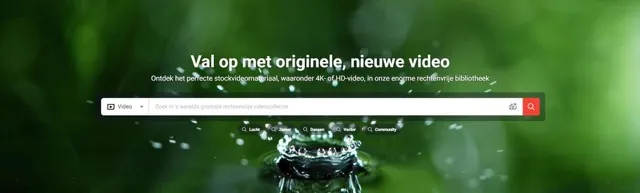 Shutterstock video startpagina