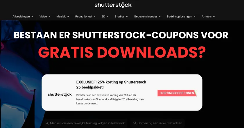 Shutterstock-coupons voor gratis downloads