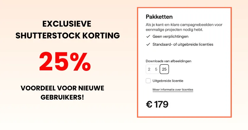 Exclusive shutterstock korting 25 off
