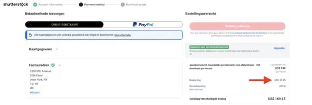 Hoe Bespaar Je op Shutterstock? Een Gids voor het Gebruiken van Coupon Codes 3 shutterstock korting toegepast