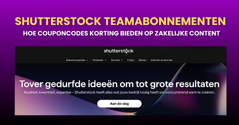 Shutterstock teamabonnementen hoe couponcodes korting bieden