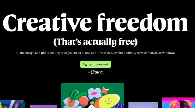 Canva onthult alles-in-één, gratis Affinity-app 3 affinity by canva creative freedom