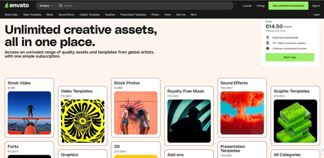 envato homepage