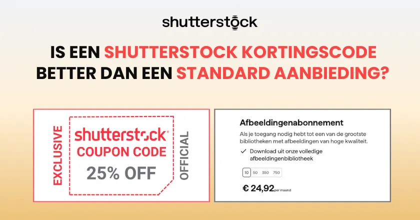 Is een shutterstock kortingscode better dan een standard aanbieding