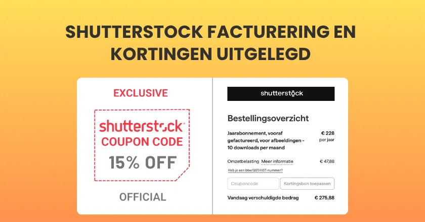 Shutterstock factureringen en kortingen uitgelegd