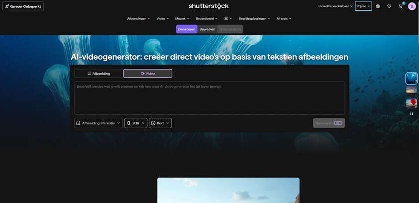 Shutterstock breidt zijn contentbibliotheek uit tot een human-led AI-creatief platform 3 shutterstock-ai-video-generator-landing-page