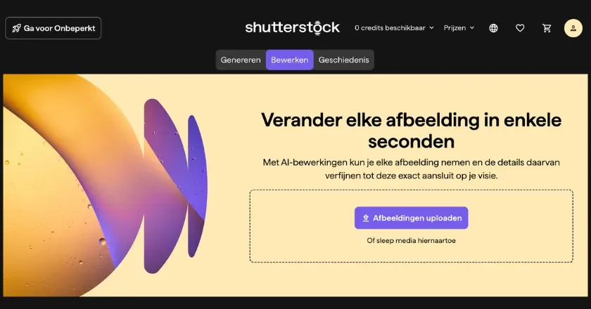 AI-afbeeldingseditor van Shutterstock
