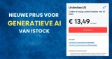 Nieuwe iStock prijs voor generatieve AI-afbeeldingen met onbeperkte downloads en wijzigingen