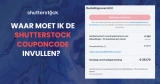 Waar moet ik de Shutterstock couponcode invullen?